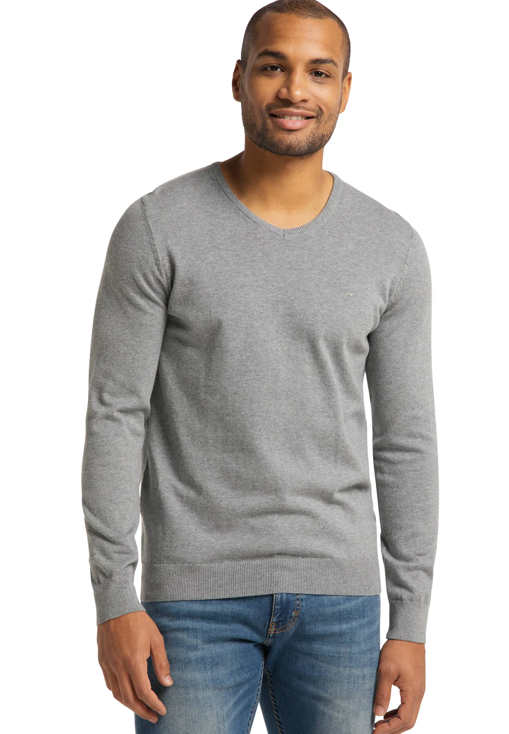 Langarmpullover Basic V-Neck Jumper