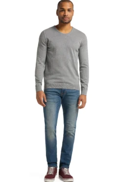 Langarmpullover Basic V-Neck Jumper