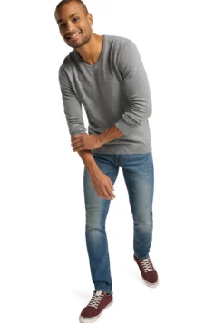 Langarmpullover Basic V-Neck Jumper