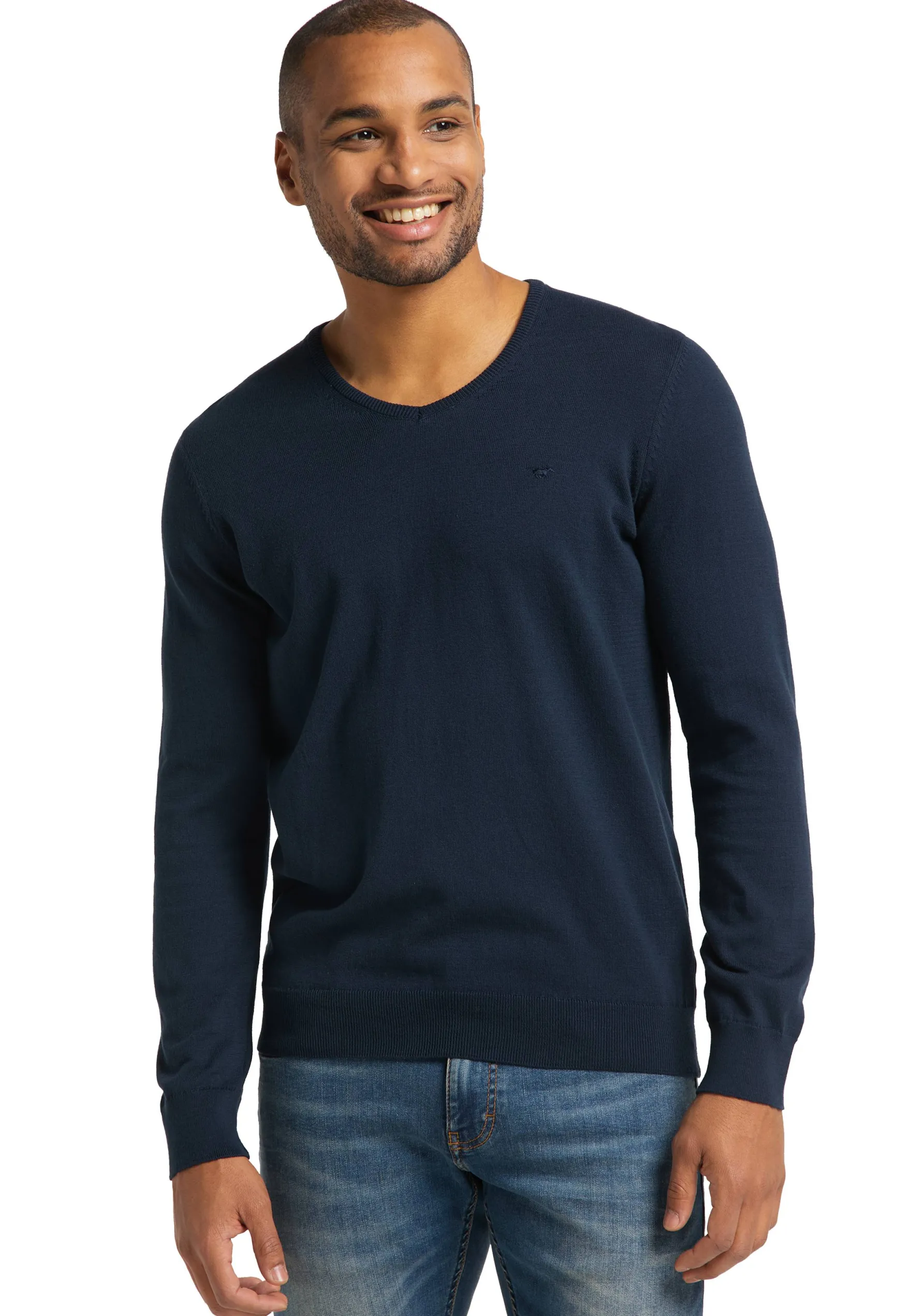 Langarmpullover Basic V-Neck Jumper