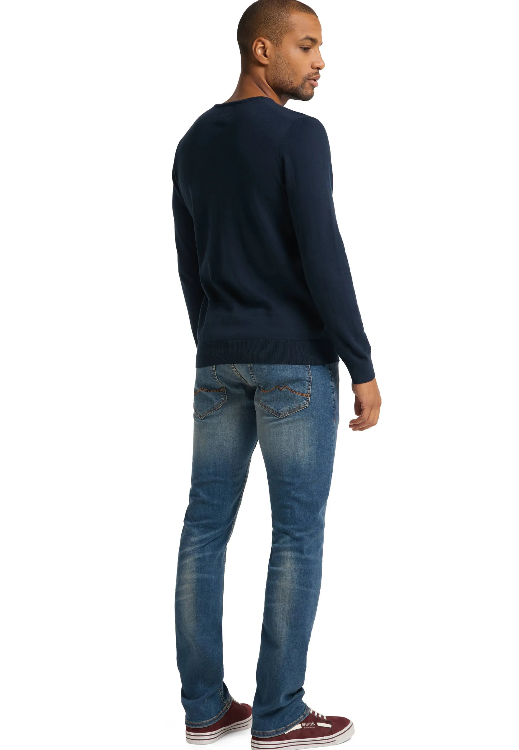 Langarmpullover Basic V-Neck Jumper