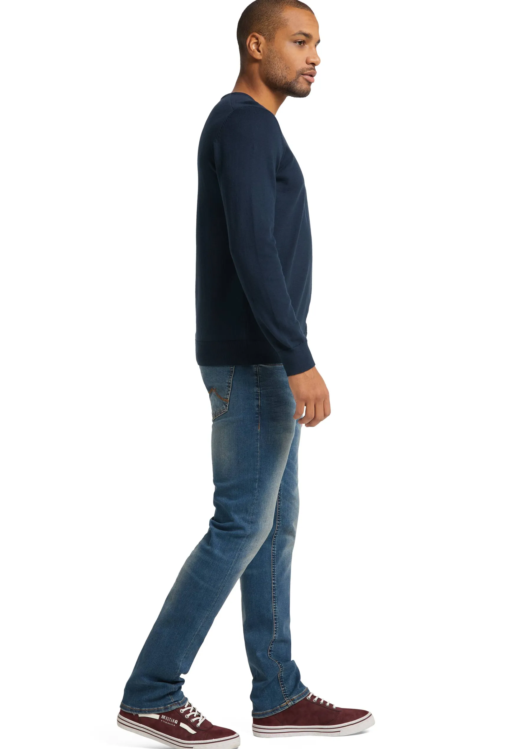 Langarmpullover Basic V-Neck Jumper