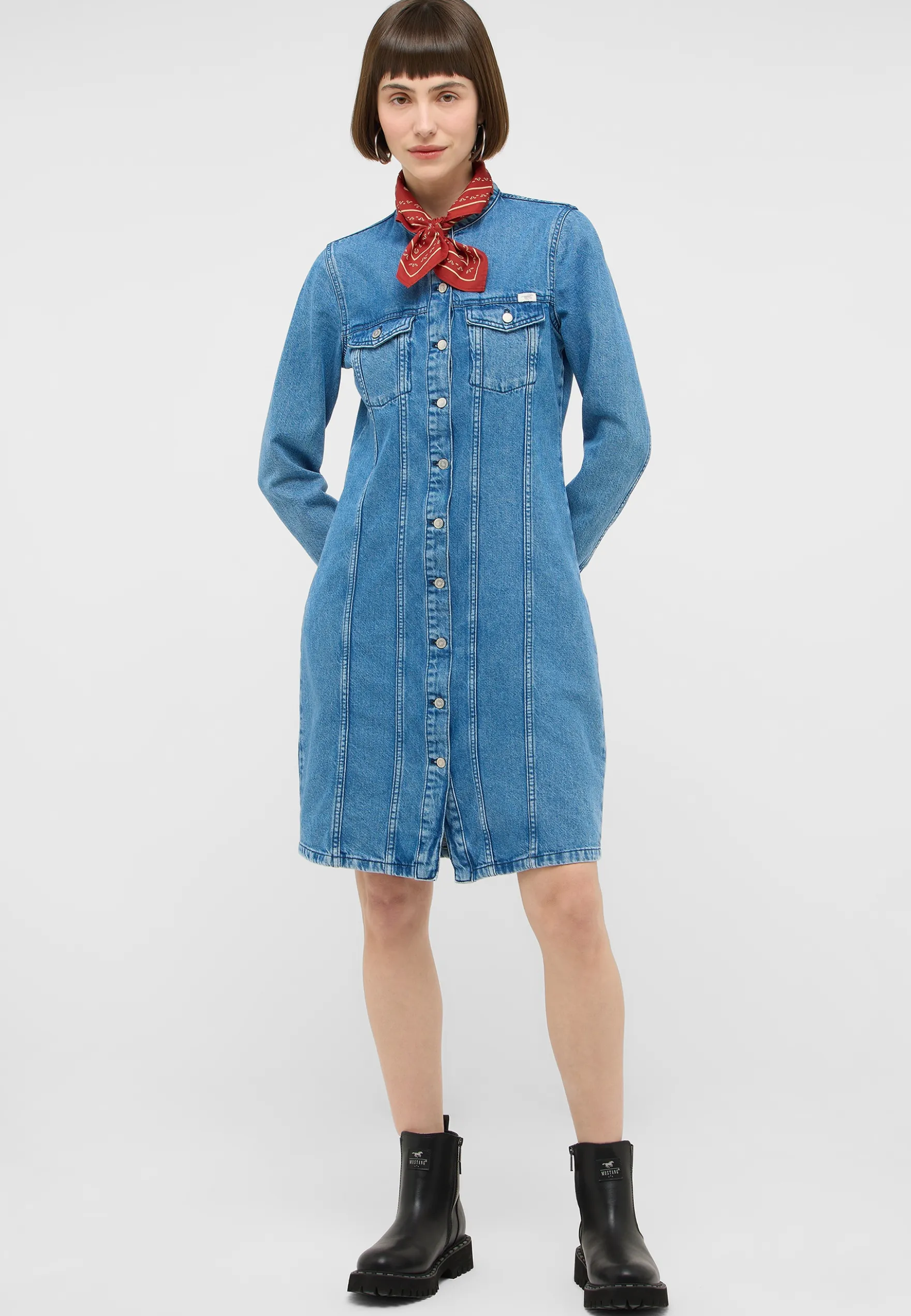 Midikleid Style Paola Alto Denim Dress
