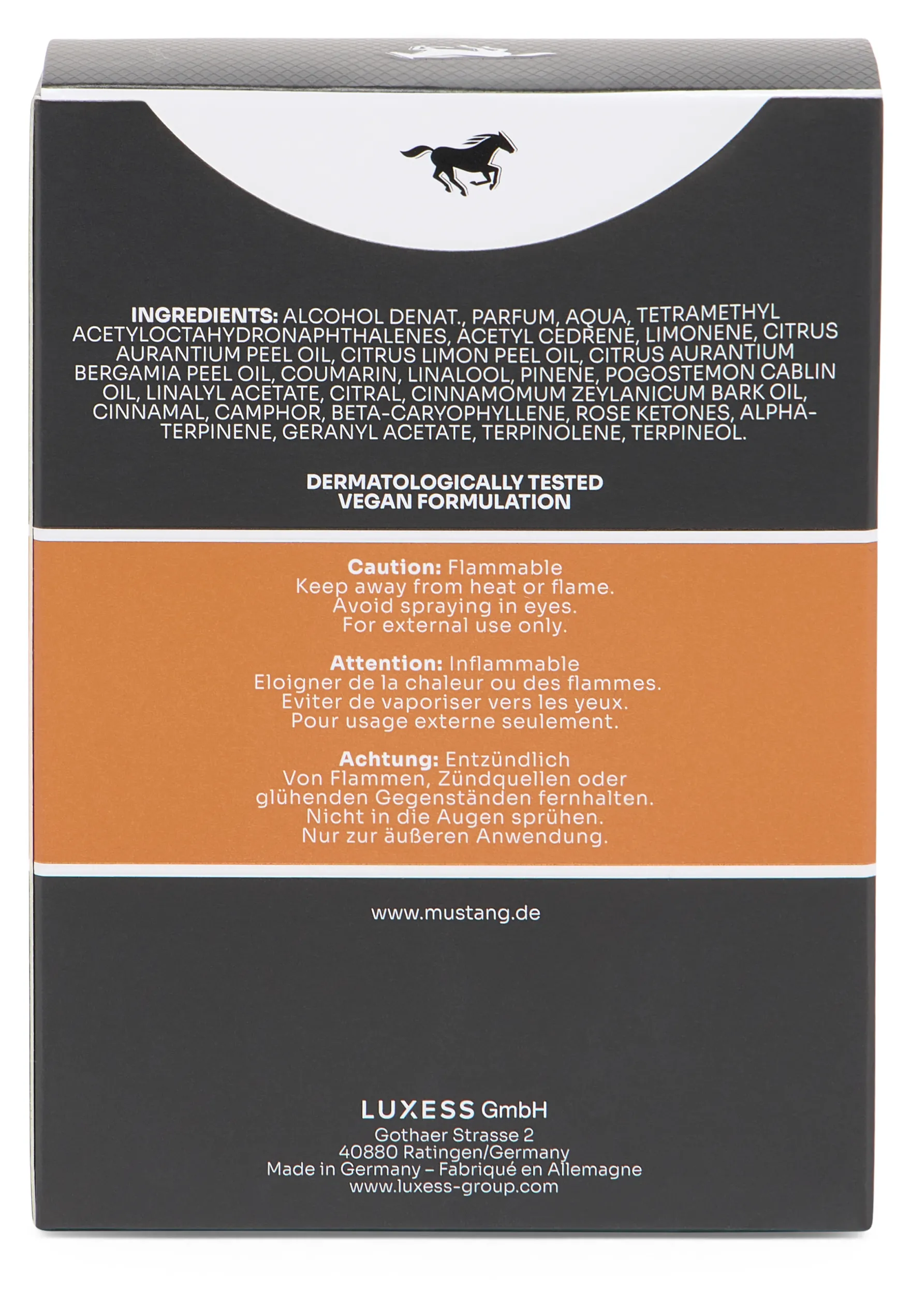 Parfum Mustang amber signature